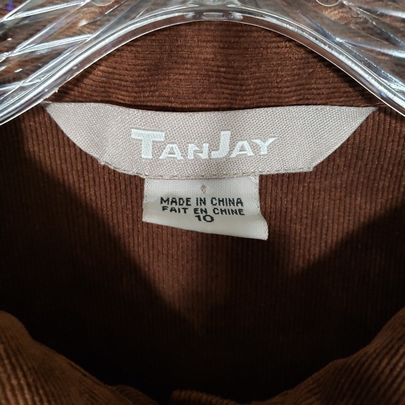 Tan Jay Brown Corduroy Jacket with Metal size 10 - Picture 5 of 6